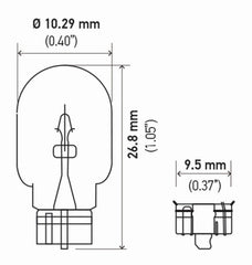 Hella - Hella Bulb 2825 12V 5W 4Cp W21X95D T325 Sb - Demon Performance