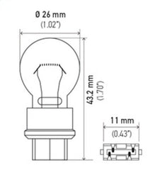 Hella - Hella Bulb 3157 12V 27/7W W2.5x16q S8 - Demon Performance
