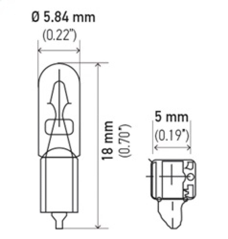 Hella - Hella Bulb 37 12V 1.3W W2X4.6d T1.75 (Min. Order QTY 10) - Demon Performance