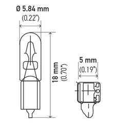 Hella - Hella Bulb 37 12V 1.3W W2X4.6d T1.75 (Min. Order QTY 10) - Demon Performance