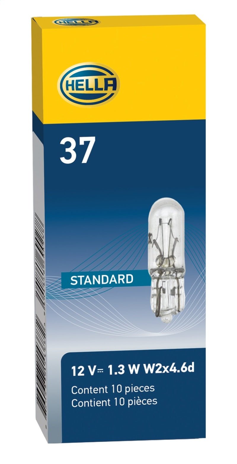 Hella - Hella Bulb 37 12V 1.3W W2X4.6d T1.75 (Min. Order QTY 10) - Demon Performance