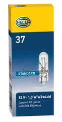 Hella - Hella Bulb 37 12V 1.3W W2X4.6d T1.75 (Min. Order QTY 10) - Demon Performance