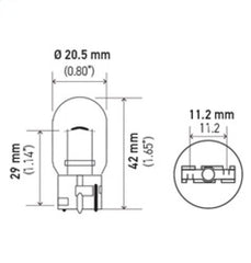 Hella - Hella Bulb 7440 12V 21W W3X16d T6.5 - Demon Performance