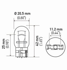 Hella - Hella Bulb 7443 12V 21/5W W3X16Q T65 (2) - Demon Performance