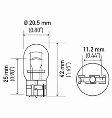 Hella - Hella Bulb 7443 12V 21/5W W3X16Q T65 (2) - Demon Performance