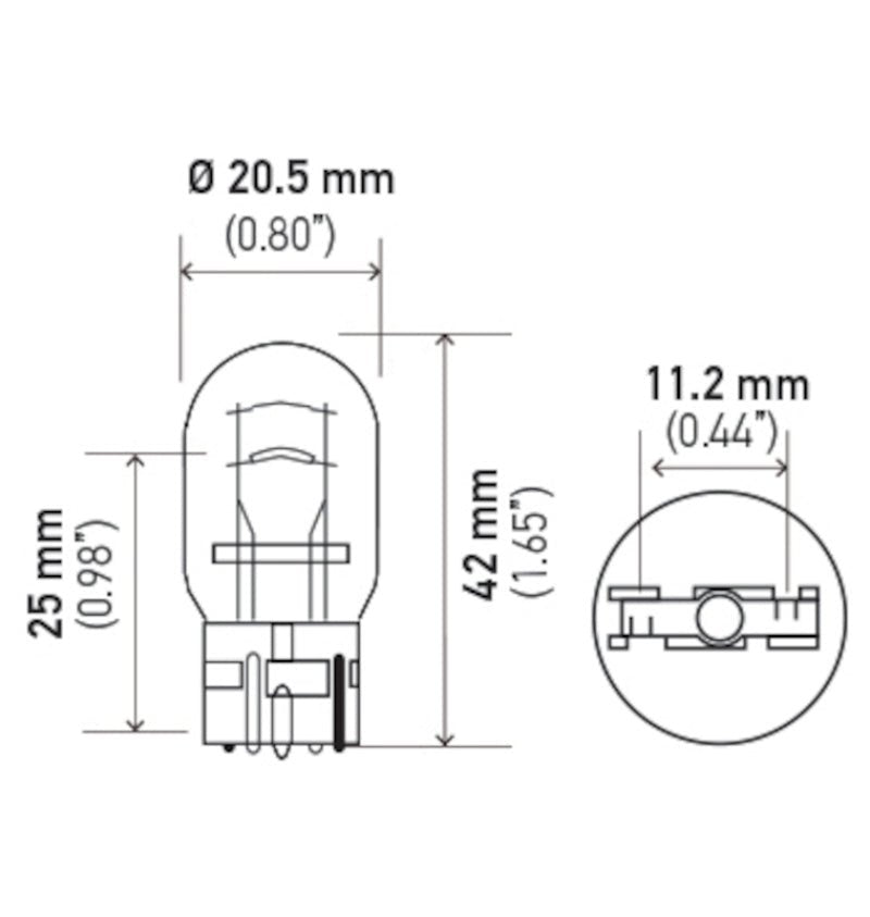 Hella - Hella Bulb 7443 12V 21/5W W3X16q T6.5 - Demon Performance