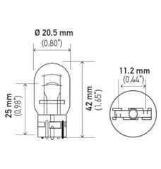 Hella - Hella Bulb 7443 12V 21/5W W3X16q T6.5 - Demon Performance