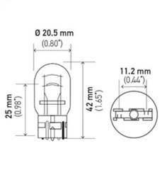 Hella - Hella Bulb 7443 12V 21/5W W3X16q T6.5 - Demon Performance