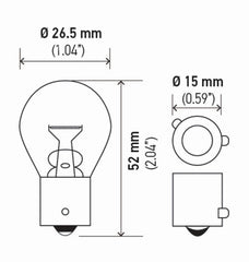 Hella - Hella Bulb 7507 12V 21W Bau15S S8 Namber (2) - Demon Performance