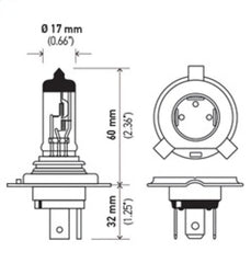Hella - Hella Bulb 9003/HB2 12V 60/55W P43t LONG LIFE - Demon Performance