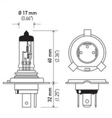 Hella - Hella Bulb 9003/Hb2 12V 60/55W P43T T46 - Demon Performance