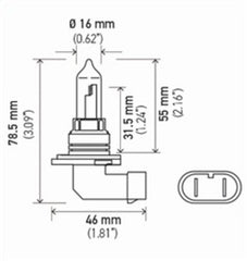 Hella - Hella Bulb 9005/HB3 12V 65W P20d T4 - Demon Performance