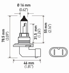 Hella - Hella Bulb 9006 12V 55W P22D T4 +50 (2) - Demon Performance