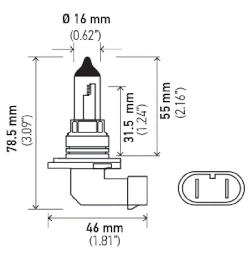 Hella - Hella Bulb 9006 12V 55W P22D T4 +50 - Demon Performance
