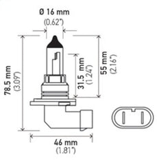 Hella - Hella Bulb 9006/HB4 12V 55W P22d T4 LONGLIFE - Demon Performance
