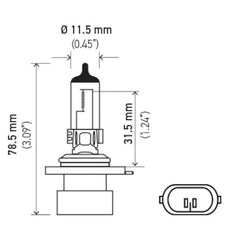 Hella - Hella Bulb 9006XS/HB4A 12V 55W P22d T4 - Demon Performance