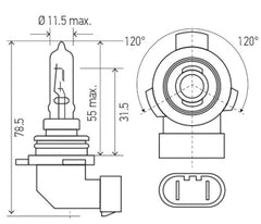 Hella - Hella Bulb 9012LL/HIR2 12V 55W PX22d - Demon Performance