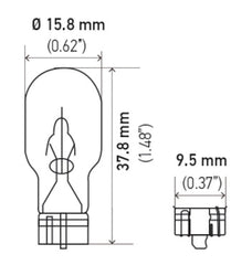 Hella - Hella Bulb 921 12V 16W W2.1X9.5d T5 - Demon Performance