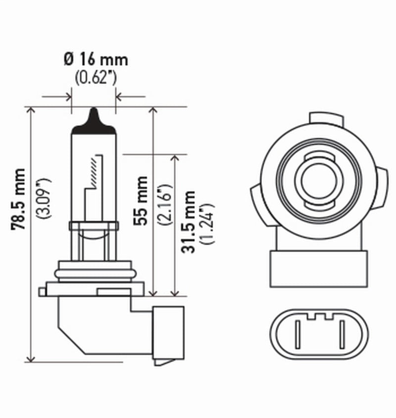 Hella - Hella Bulb H10/9145 12V 45W Py20D T4 (2) - Demon Performance