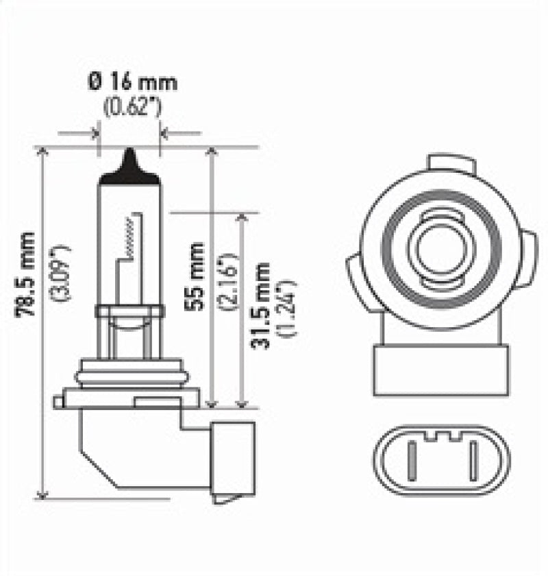 Hella - Hella Bulb H10/9145 12V 45W Py20D T4 Sb - Demon Performance