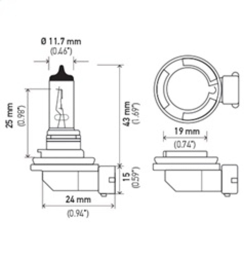 Hella - Hella Bulb H11 12V 55W Pgj192 T4 +50 - Demon Performance