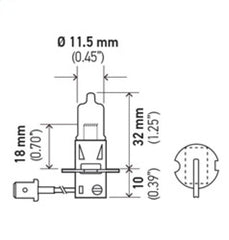 Hella - Hella Bulb H3 12V 55W Pk22S T325 +50 - Demon Performance