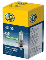 Hella - Hella Bulb H4 12V 60/55W P43t T4.625 +50 - Demon Performance