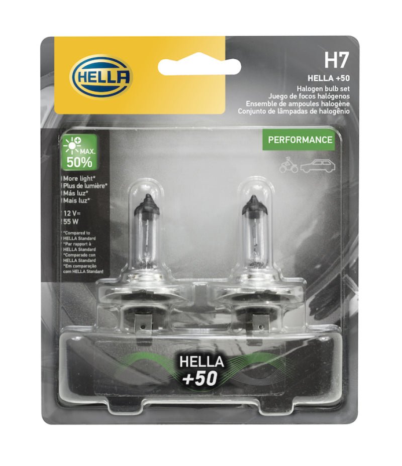 Hella - Hella Bulb H7 12V 55W Px26D T4625 +50 (2) - Demon Performance