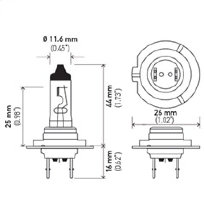 Hella - Hella Bulb H7 12V 70W PX26d T4.625 - Demon Performance