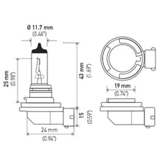Hella - Hella Bulb H8 12V 35W PGJ19 - 1 T4 - Demon Performance