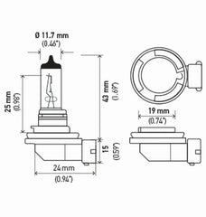 Hella - Hella Bulb H8 12V 35W Pgj191 T4 (2) - Demon Performance