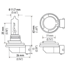 Hella - Hella Bulb H9 12V 65W PGJ19 - 5 T4 - Demon Performance