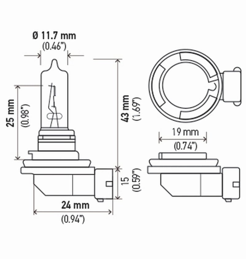 Hella - Hella Bulb H9 12V 65W Pgj195 T4 Sb - Demon Performance