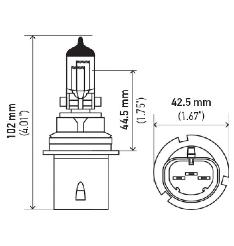Hella - Hella Bulb Hb1 9004 12V 65/45W Xen Ylw - Demon Performance