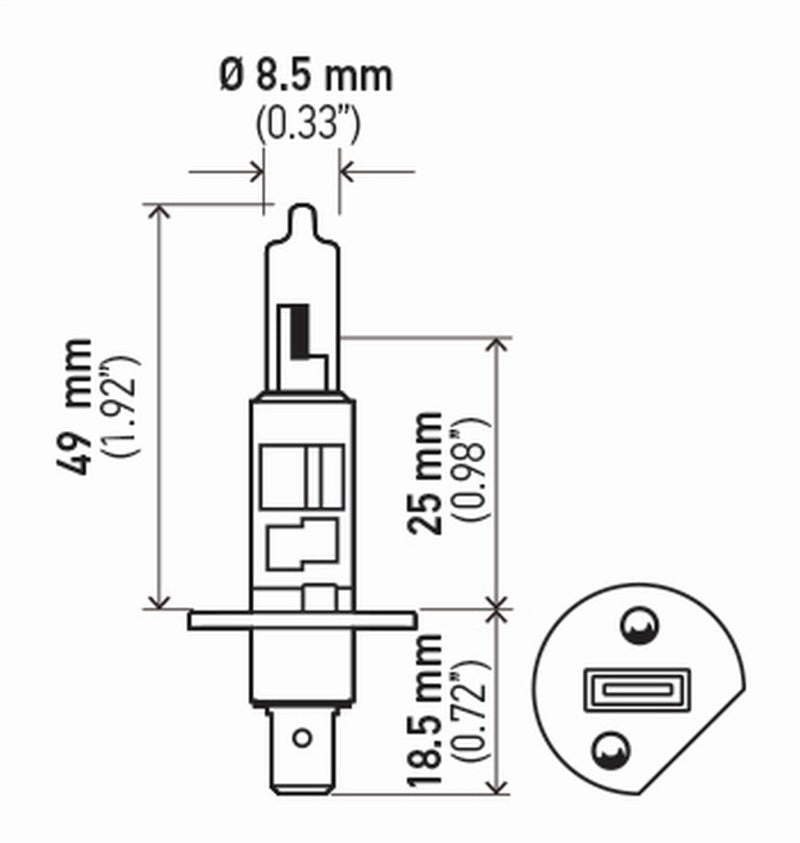 Hella - Hella H1 12V 55W Hella High Performance Xenon Bulb (Pair) - Demon Performance