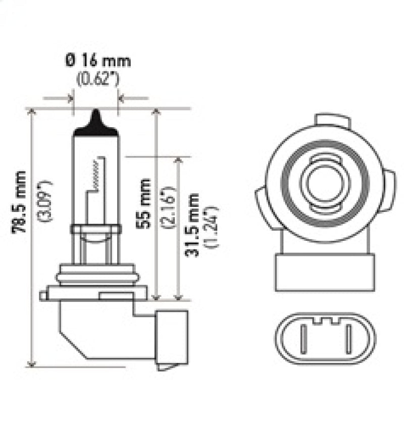 Hella - Hella H10 12V 65W Xen White Bulb (Pair) - Demon Performance