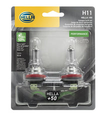 Hella - Hella H11 12V 55W PGJ19 - 2 T4 +50 Performance Halogen Bulb - Pair - Demon Performance