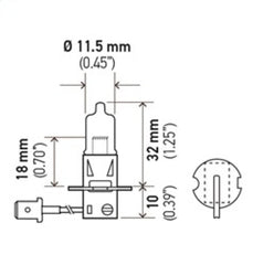 Hella - Hella H3 12V 55W Xen White XB Bulb (Pair) - Demon Performance