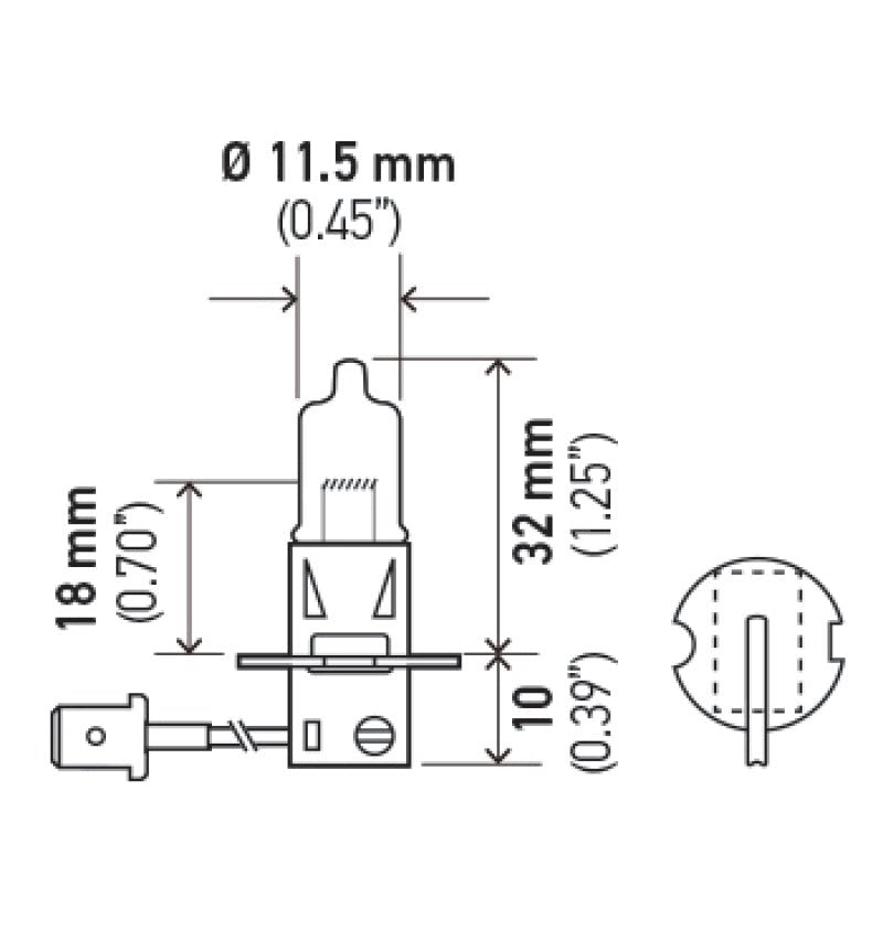 Hella - Hella H3 Halogen Bulb *Must Order Qty 10* - Demon Performance