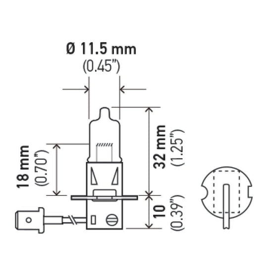 Hella - Hella H3 Halogen Bulb *Must Order Qty 10* - Demon Performance