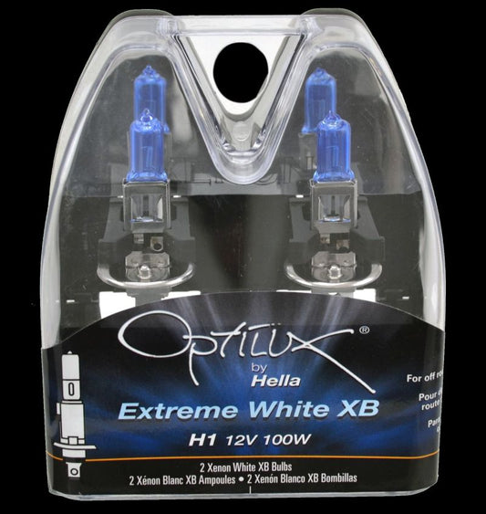 Hella - Hella Optilux H1 100W XB Extreme White Bulbs (Pair) - Demon Performance