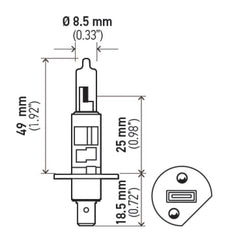 Hella - Hella Optilux H1 12V/55W XY Yellow Bulb - Demon Performance