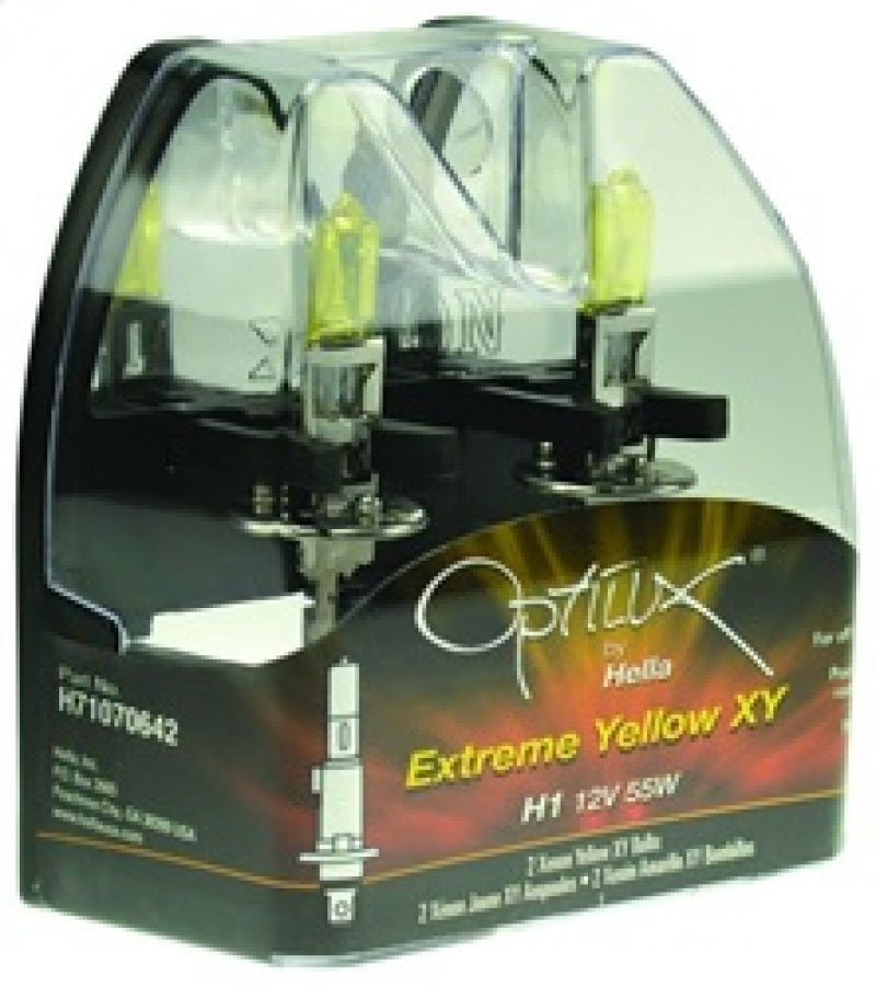 Hella - Hella Optilux H1 12V/55W XY Yellow Bulb - Demon Performance