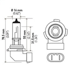 Hella - Hella Optilux H10 12V/42W XY Xenon Yellow Bulb - Demon Performance