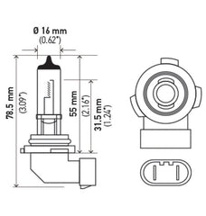 Hella - Hella Optilux H10 12V/42W XY Xenon Yellow Bulb - Demon Performance