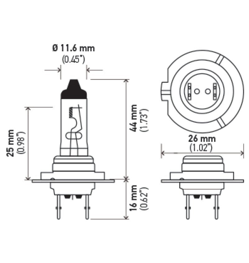 Hella - Hella Optilux H7 12V/55W XY Xenon Yellow Bulb - Demon Performance