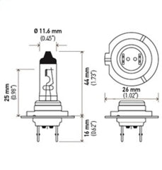 Hella - Hella Optilux H7 12V/55W XY Xenon Yellow Bulb - Demon Performance