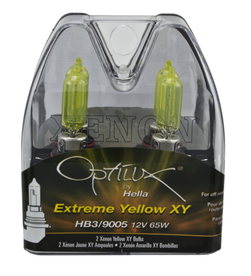 Hella - Hella Optilux HB3 9005 12V/65W XY Xenon Yellow Bulb - Demon Performance