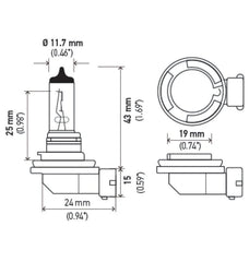 Hella - Hella Optilux XY Series H8 Xenon Halogen Bulb 12V 35W Fog Bulbs - Pair - Demon Performance