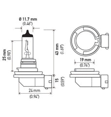 Hella - Hella Optilux XY Series H8 Xenon Halogen Bulb 12V 35W Fog Bulbs - Pair - Demon Performance